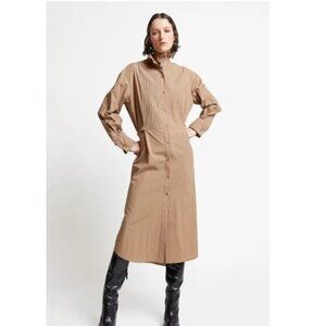 Karen Walker Caspar Organic Cotton Pintuck Dress